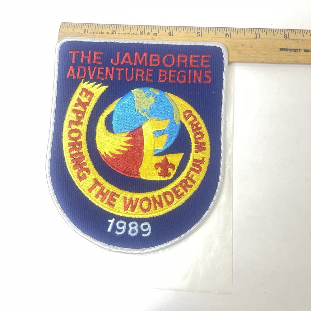 Lot of 5 Lg & Med National Jamboree Boy Scout Explorer Patches from 1989 + Paper - Picture 3 of 3